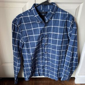 Banana Republic ultra soft flannel Plaid checkered Men's button down Shirt M NWT